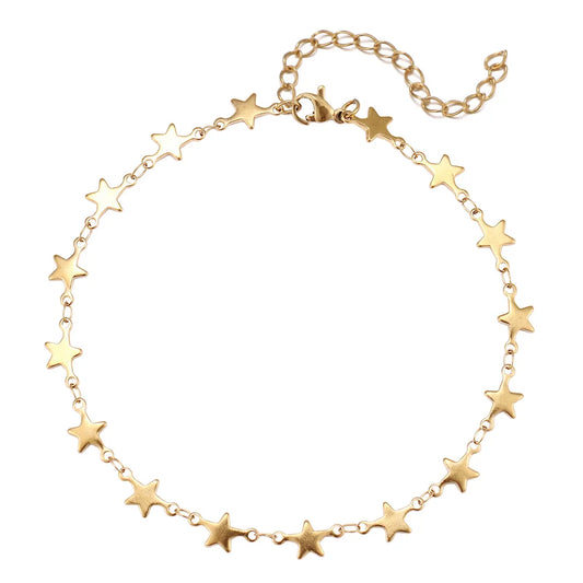 Five-Pointed Star Anklets