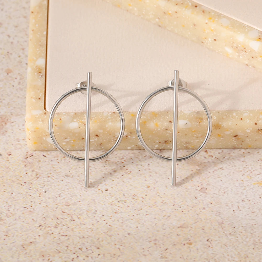 Rounded Drop Earrings