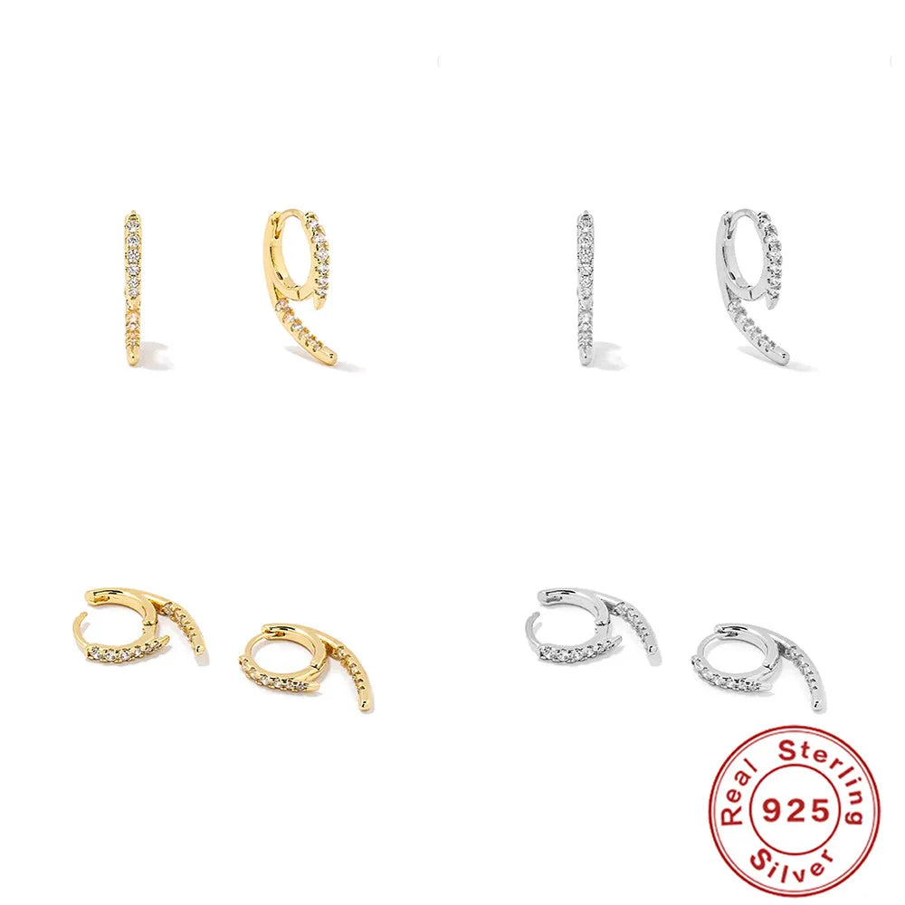 Micro-set Cubic Zirconia  Earring 18k Gold Plates